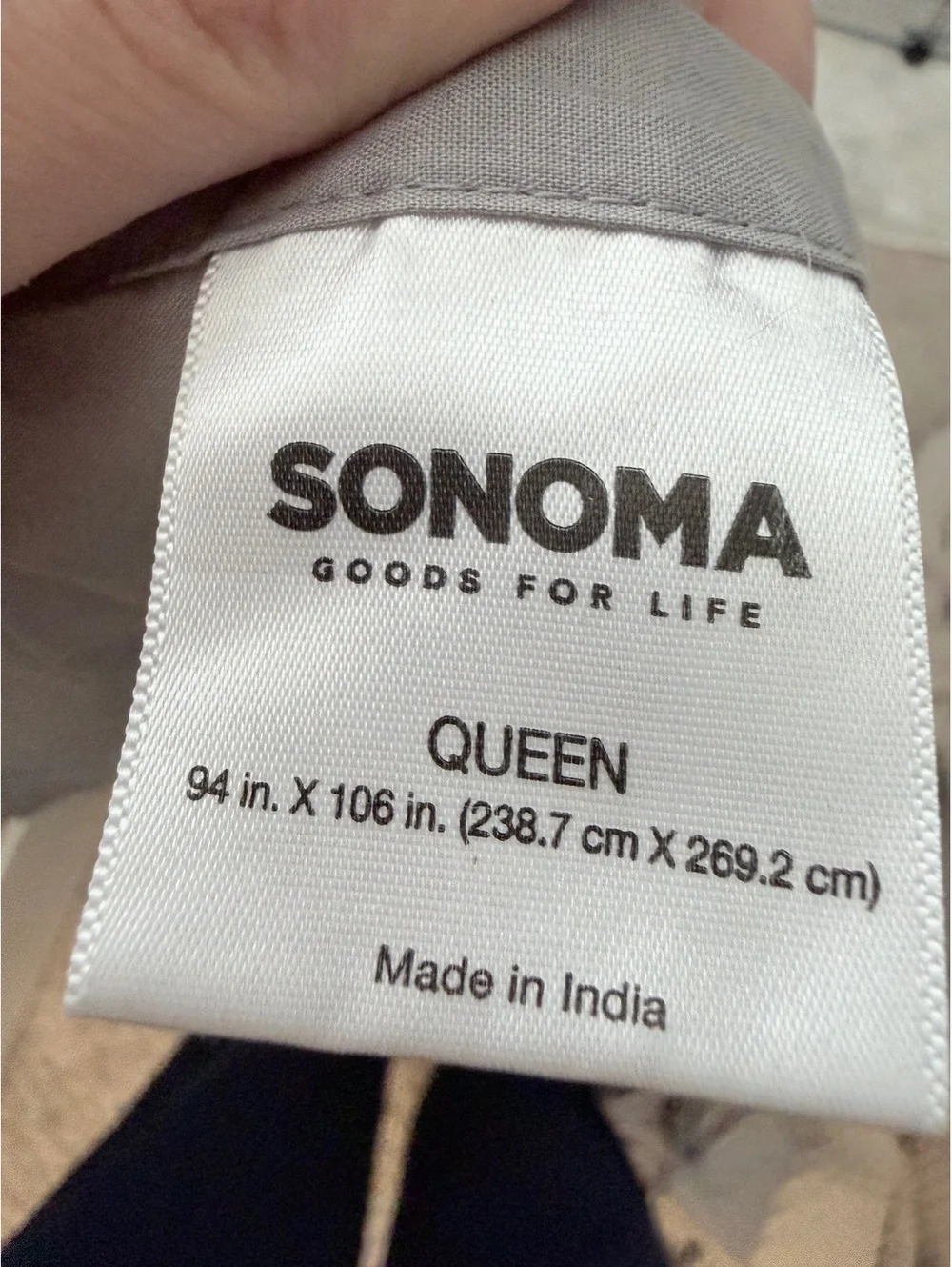 Sonoma Goods For Life Gray Queen 100% Cotton 4 Pieces Set